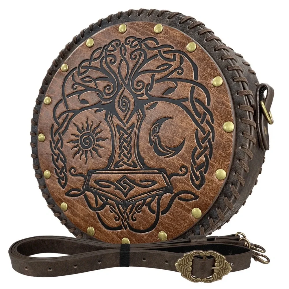 WorldNorse Vikings Yggdrasil Embossed Crossbody Bag